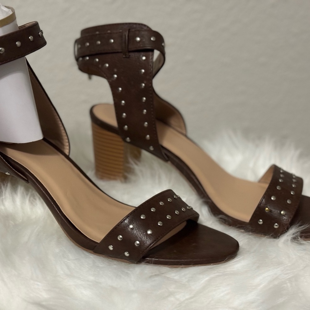 Brown Studded Women's Sandals